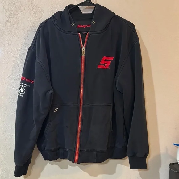 Snap-on 95 years Black Hoodie with Red Accents Men’s size Large - Picture 1 of 11